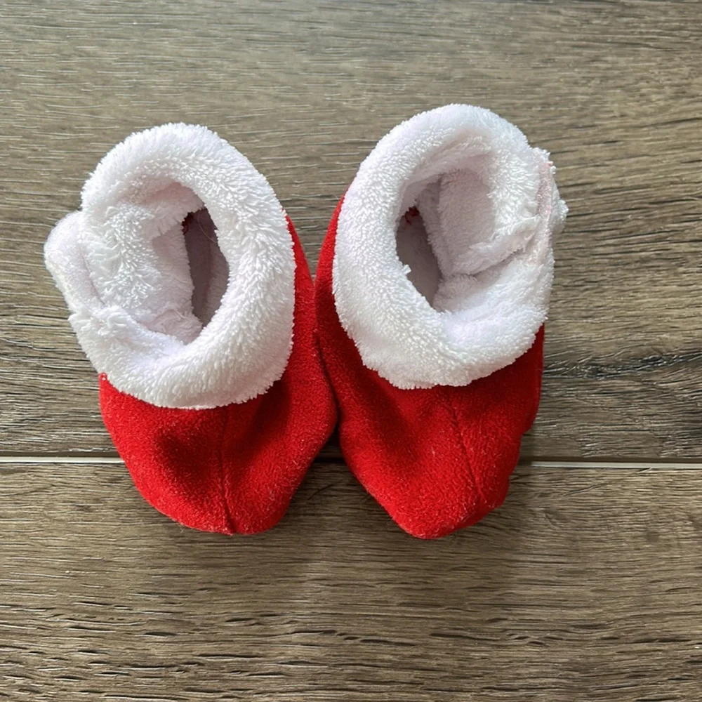 Baby Christmas Booties Sz 0-6M